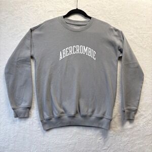 Abercrombie Kids Gray Crewneck Sweatshirt Pullover Relaxed Fit Size 13 14
